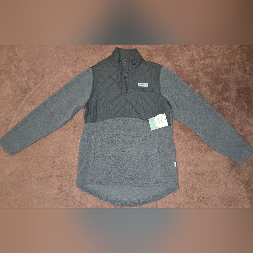 Magellan Outdoors Womens Small Grey Campfire Pullover w/ Zip Pockets
